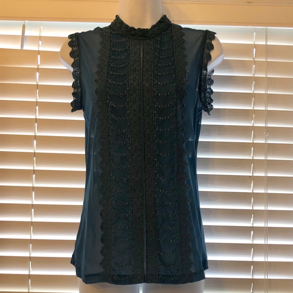 SOLD! 3/$12 Apt. 9 Mock Neck Sleeveless Blouse